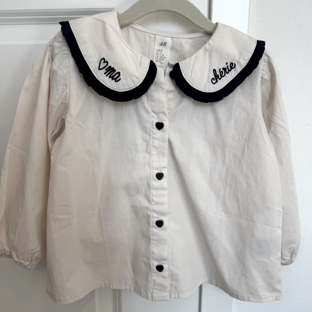 NWT H&M “Ma Cherie” top, toddler girl 3T